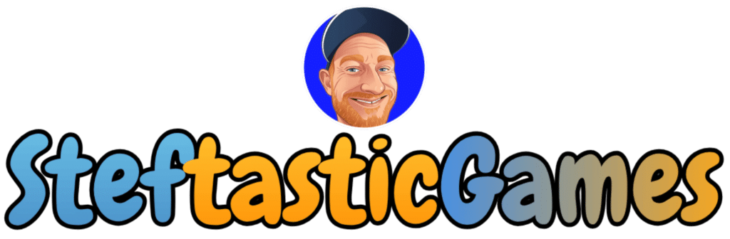Officieel logo van SteftasticGames, het livestream- en gamingkanaal van Steamline Media.